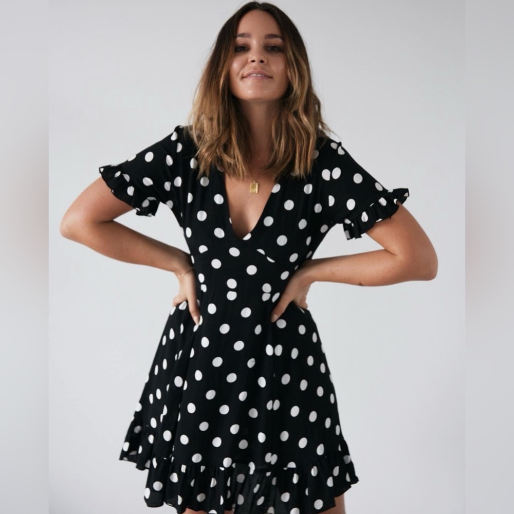 Isabelle Quinn Black Polka Dot Dress